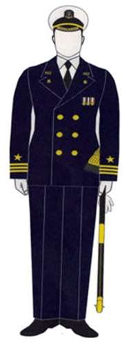 Uniforme azul marino de gala Oficial